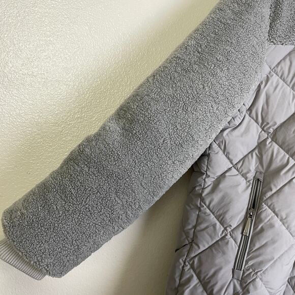 Koolaburra by UGG Mixed Media Sherpa & Quilted Parka Womens Large Gray Outdoors - Picture 6 of 9